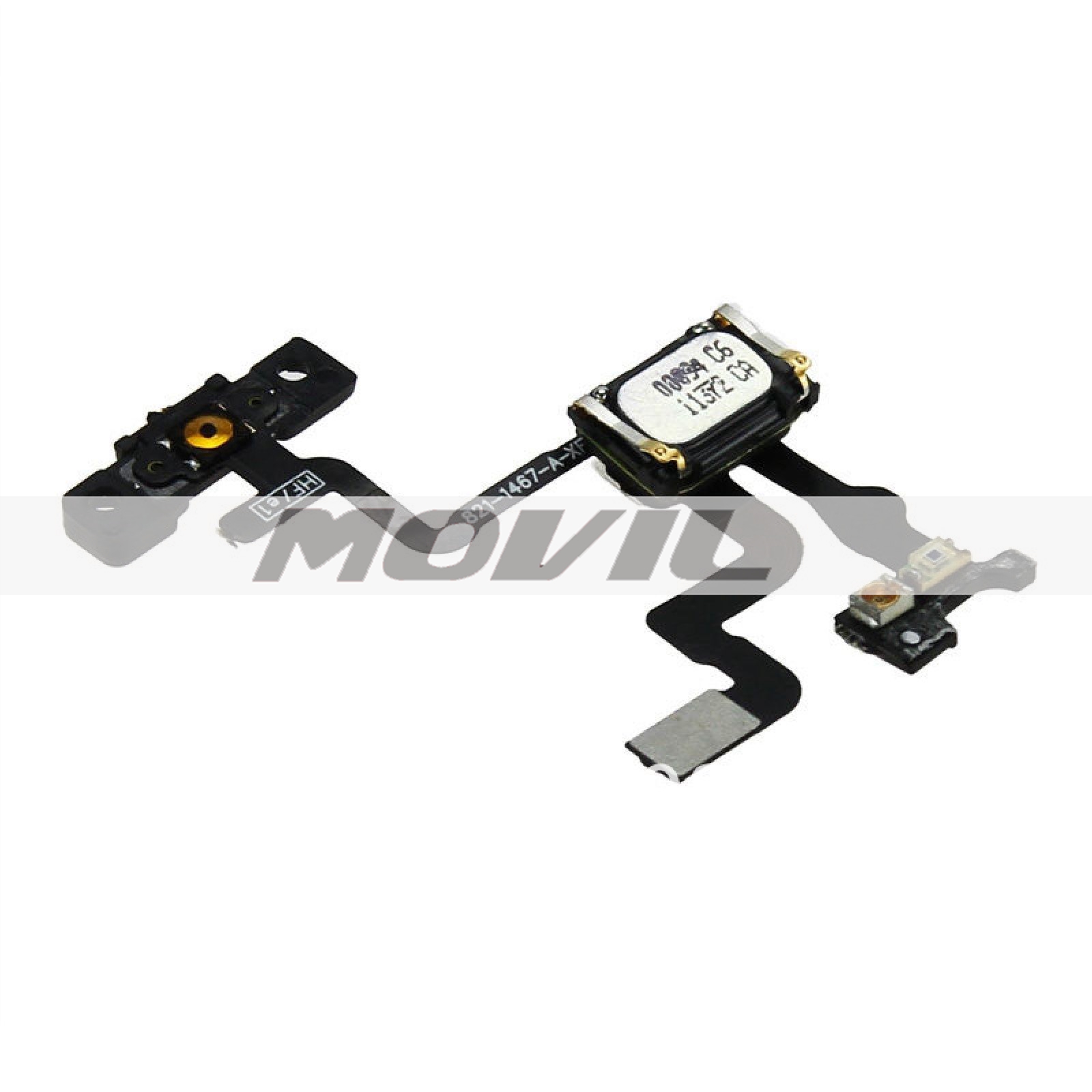Replacement Power Button Flex Cable With Ear Speaker & Bracket For iPhone 4S